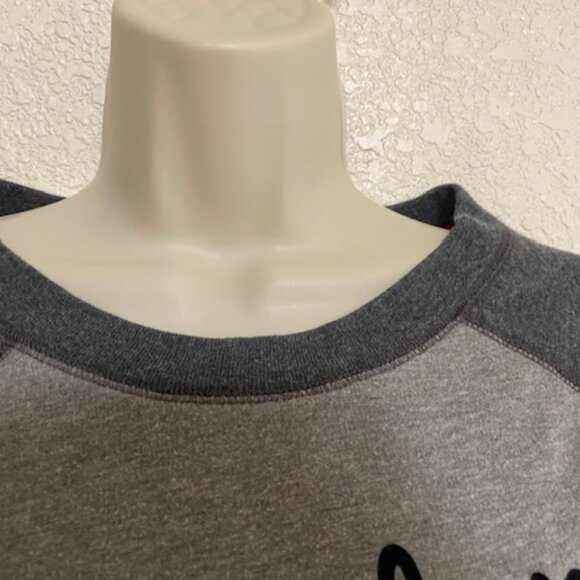 Disneyland Resort Sketch Map Raglan Sweatshirt Grey Small Mickey Mouse EUC - Picture 4 of 8